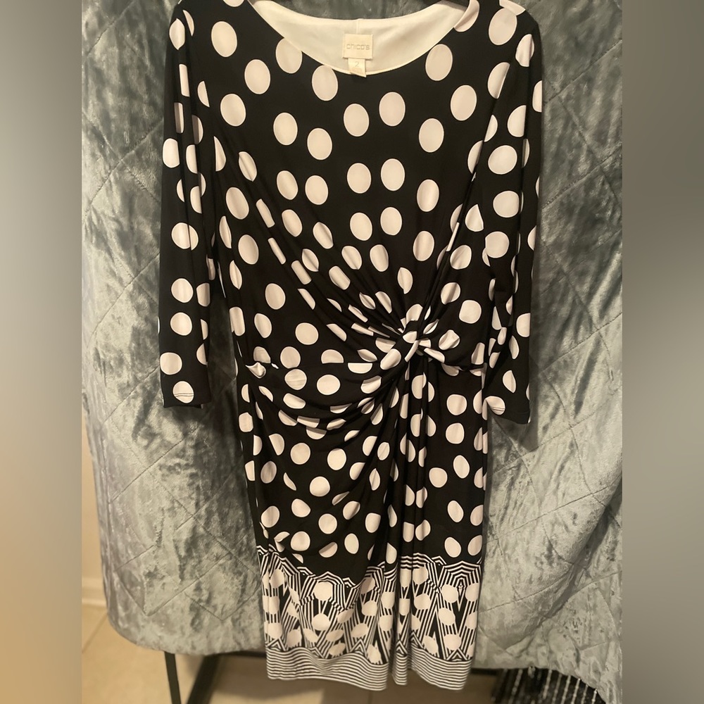 Black & white dot dress